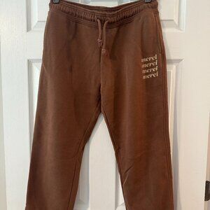 Primark “Merci” Brown Sweatpants – Size M – Cozy Loungewear